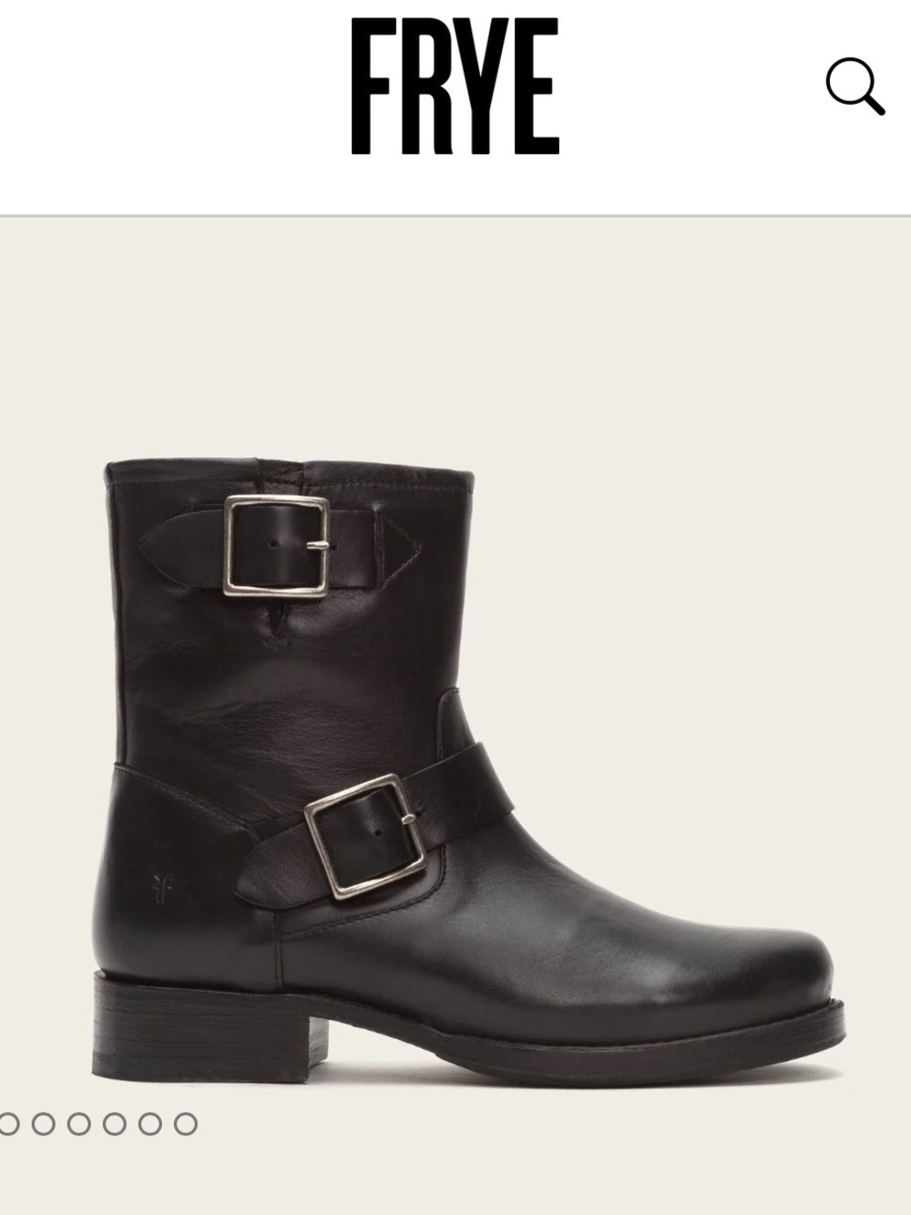 Frye Classic Vicky Engineer Black Leather Mid-Calf Buckle Boots